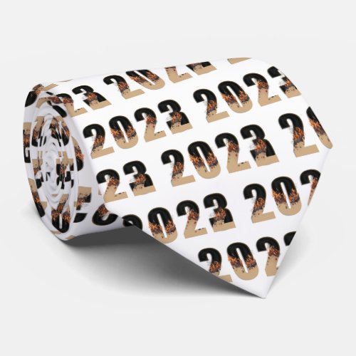 Happy New Years Eve 2023 Rising from 2022 Neck Tie