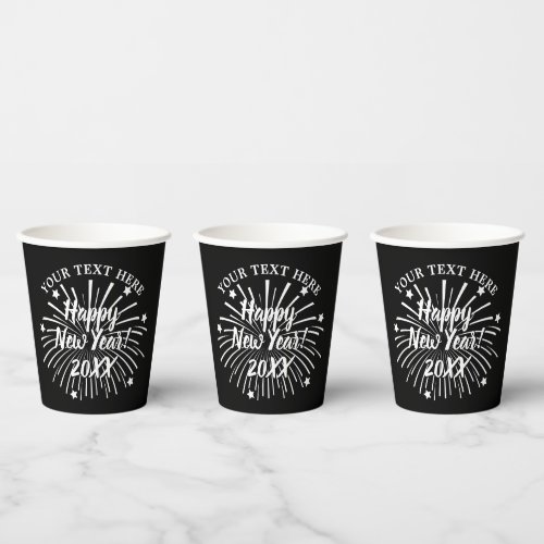 Happy New Years Eve 2024 custom paper party cups