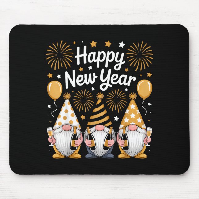 Happy New Years Eve Party Gnomes Matching Family  Mouse Pad (Front)