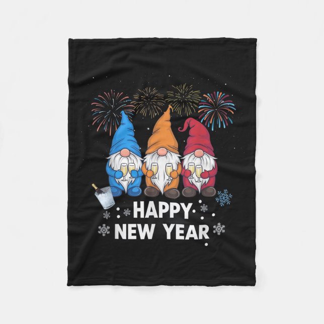 Happy New Years Eve Party Gnomes Matching Family O Fleece Blanket (Front)