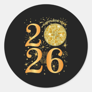 Happy New Years Fireworks 2026 Classic Round Sticker