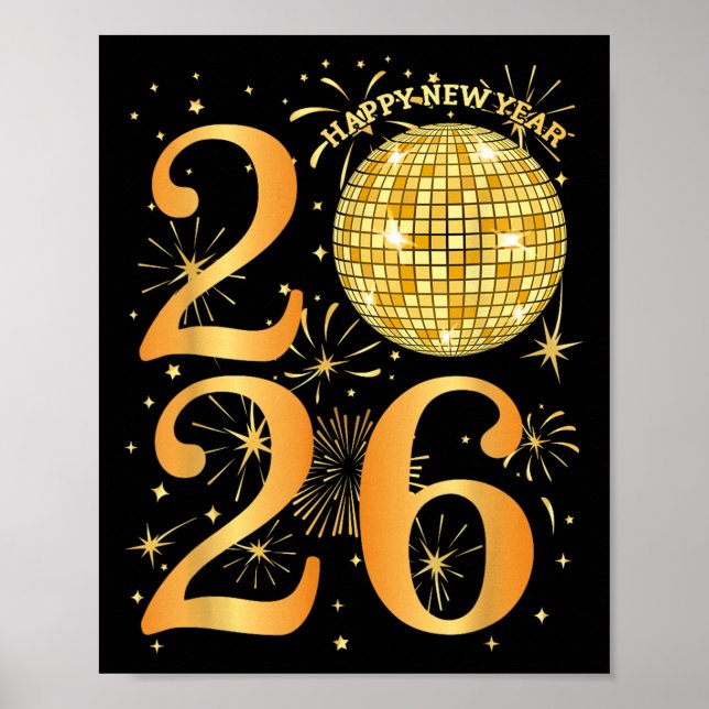 Happy New Years Fireworks 2026  Poster (Front)