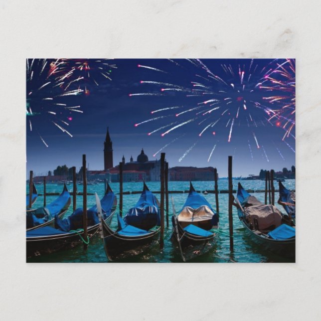 Happy New Years from Venice Postcard (Front)