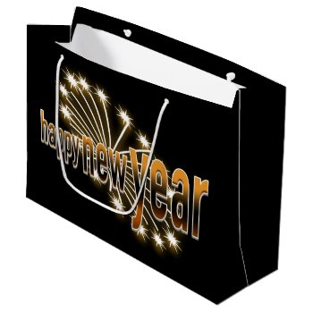 Happy New Years Large Gift Bag by DoodlesHolidayGifts at Zazzle