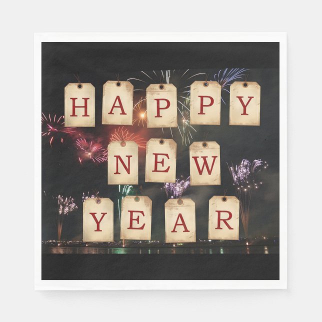 Happy New Year's Napkins (Front)