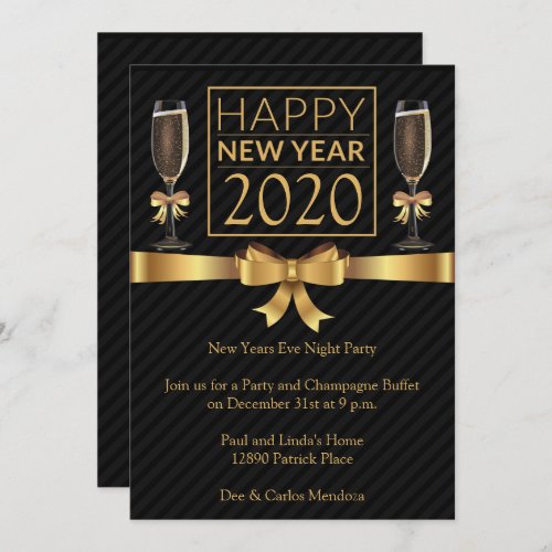 Happy New Years Night Party Invitation