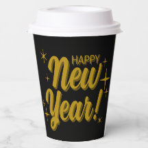Happy New Years Paper Cups