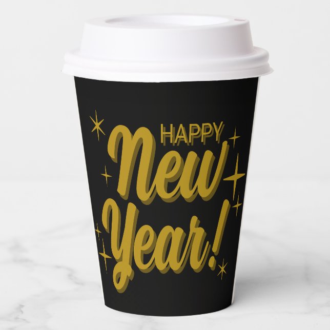Happy New Years Paper Cups (Front)