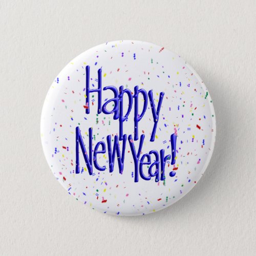 Happy New Years Text with Confetti Button