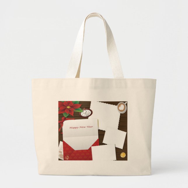 Happy New Year's with Holly Add Photos Tote Bag (Front)