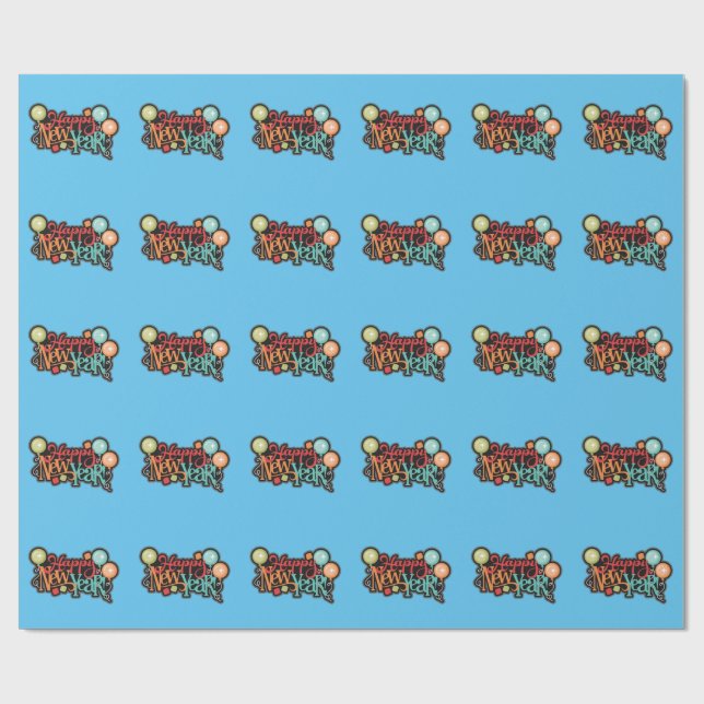 Happy New Years Wrapping Paper (Flat)