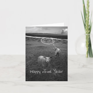 Happy nEwe Year - New Year pun Holiday Card