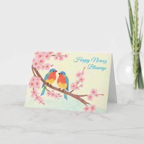 Happy Norooz Birds Persian New Year Holiday Card