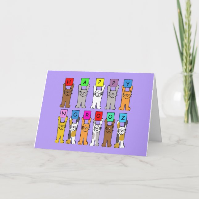 Happy Norooz Cats Holiday Card (Front)