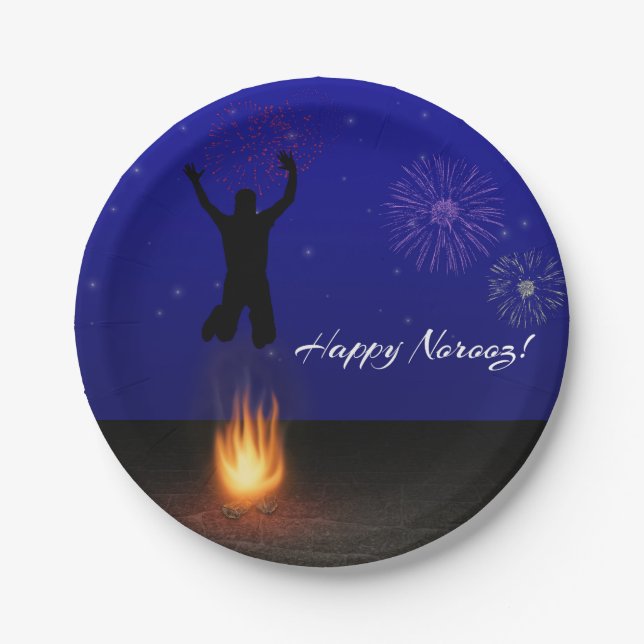 Happy Norooz Chahar-Shanbeh-Suri Paper Plates (Front)