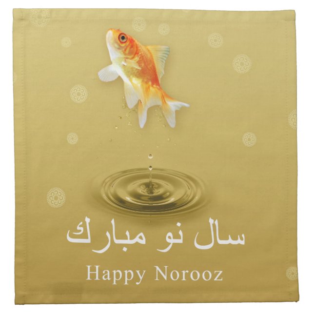 Happy Norooz Fish - Persian New Year Napkin (Front)
