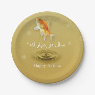 Happy Norooz Fish - Persian New Year Paper Plate