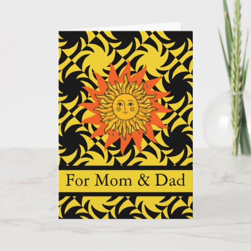 Happy Norooz for Parents Sun Design Holiday Card