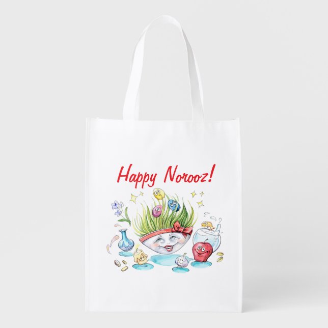 Happy Norooz Haft Sin funny table Grocery Bag (Front)