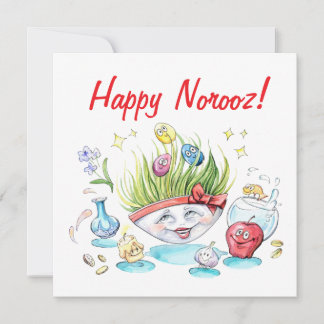 Happy Norooz Haft Sin funny table Invitation