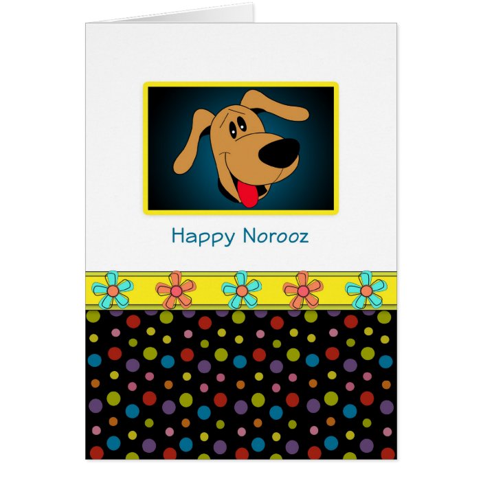 Happy Norooz Persian New Year Greeting Card Dog