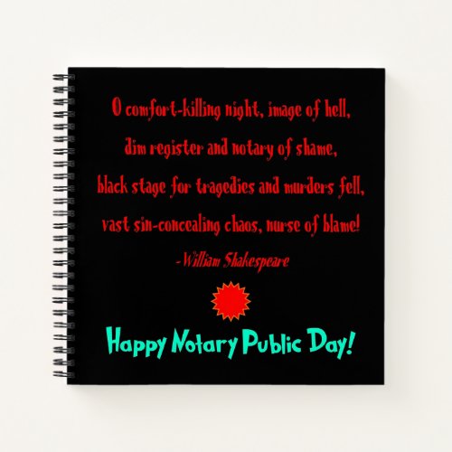 Happy Notary Public Day Notebook