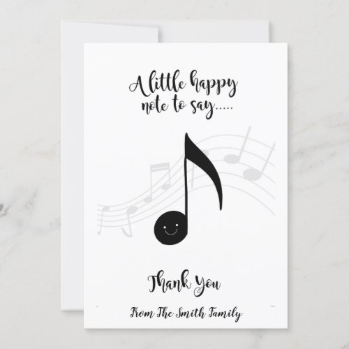 happy note music teacher gift CARD HOLDER