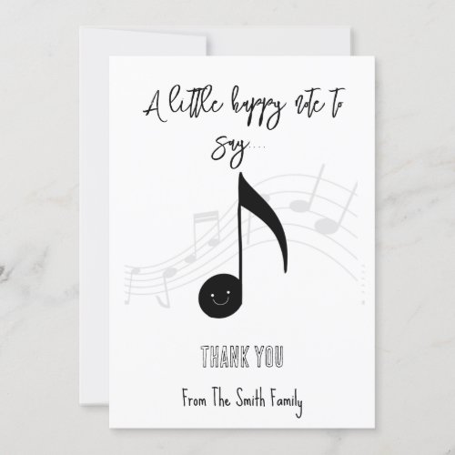 happy note music teacher gift CARD HOLDER