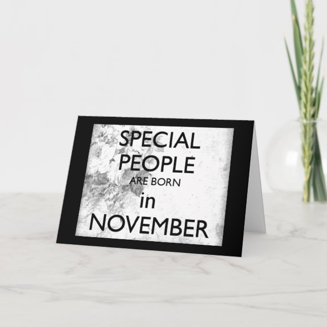 HAPPY ****NOVEMBER*** BIRTHDAY TO YOU CARD (Front)