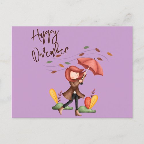 Happy November customizable  Postcard