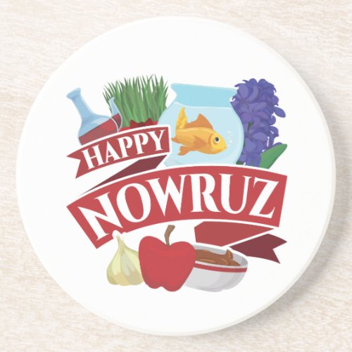 Happy Nowruz Persian New Year Coaster
