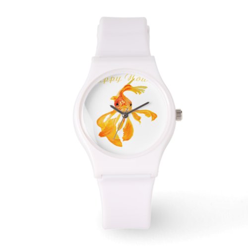 Happy Nowruz Persian New Year Goldfish Isolated Watch