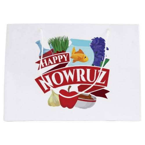 Happy Nowruz Persian New Year Holiday Large Gift Bag