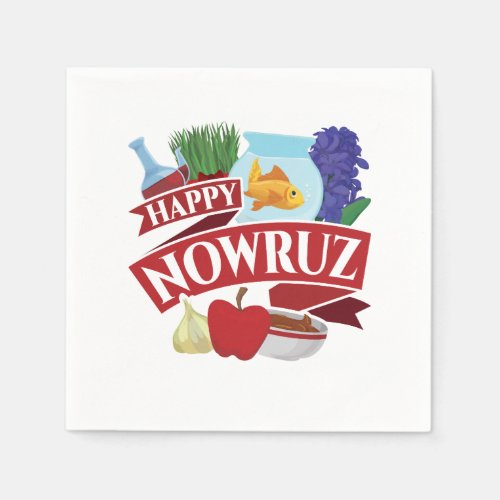 Happy Nowruz Persian New Year Napkins