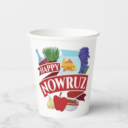 Happy Nowruz Persian New Year Paper Cups