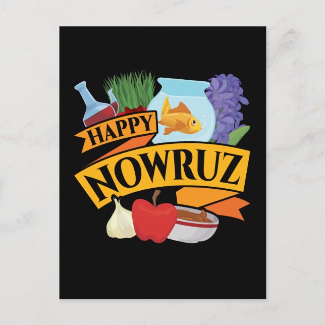 Happy Nowruz Persian New Year Postcard (Front)