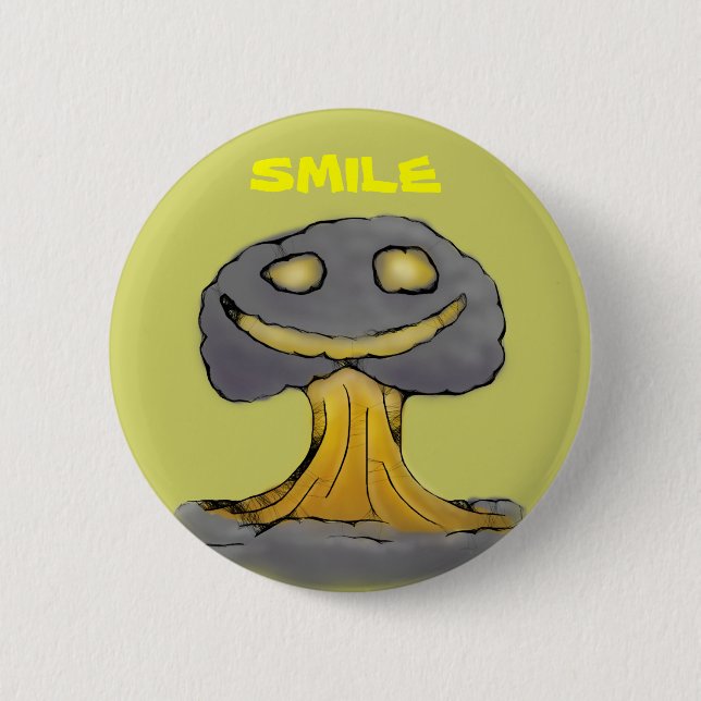 Happy Nuke Pinback Button (Front)