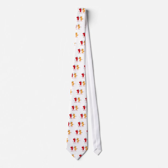 Happy Number 15 Neck Tie (Front)