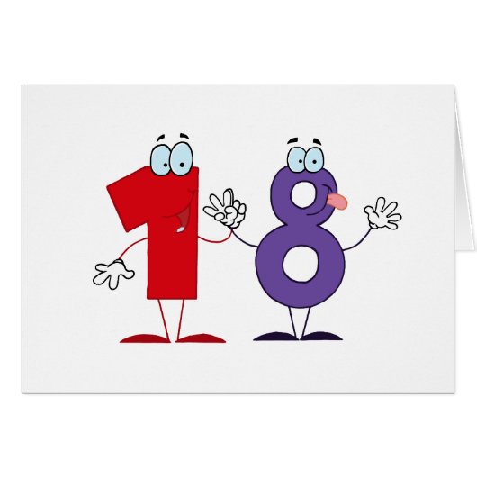 Happy Number 18 Cards (Front Horizontal)