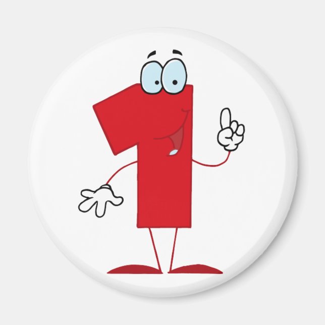 Happy Number 1 Magnet (Front)