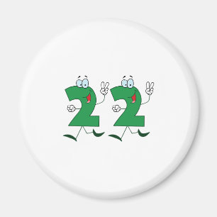 Happy Number 22 Magnet