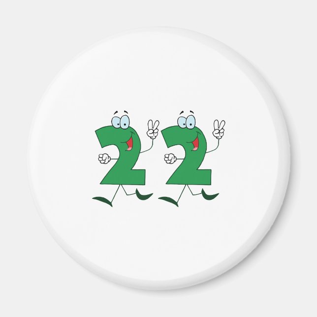 Happy Number 22 Magnet (Front)