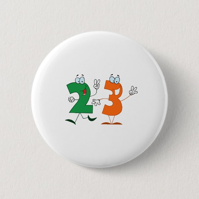 Happy Number 23 Button (Front)