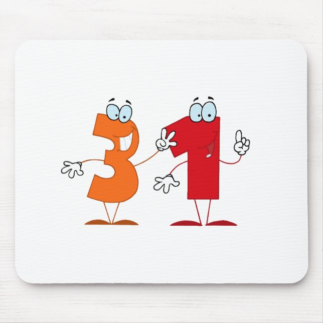 Happy Number 31 Mouse Pad (Front)