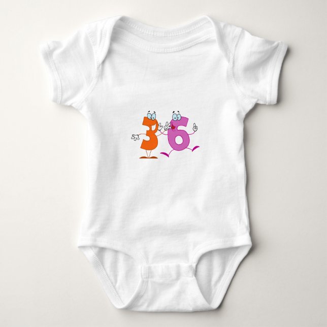 Happy Number 36 Baby Bodysuit (Front)