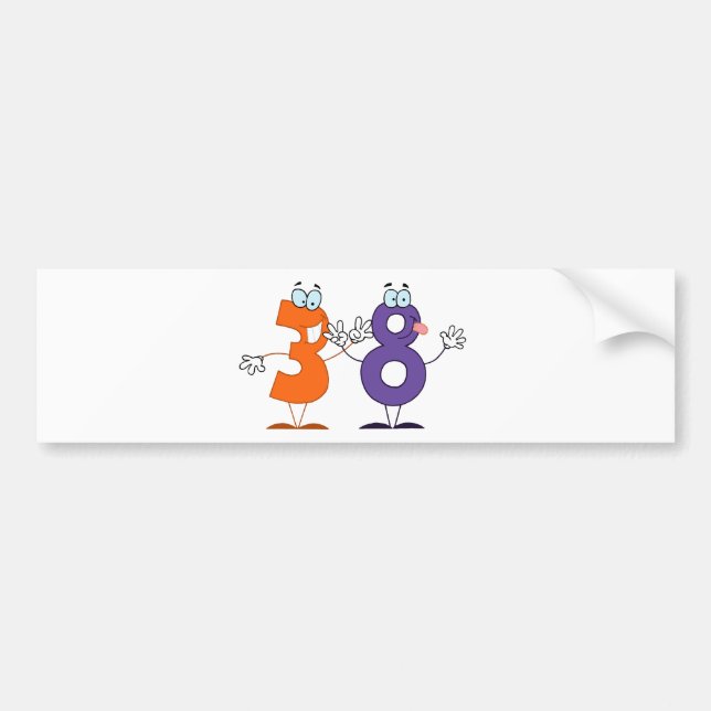 Happy Number 38 Bumper Sticker (Front)