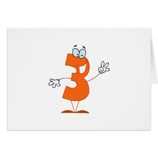Happy Number 3 Cards (Front Horizontal)