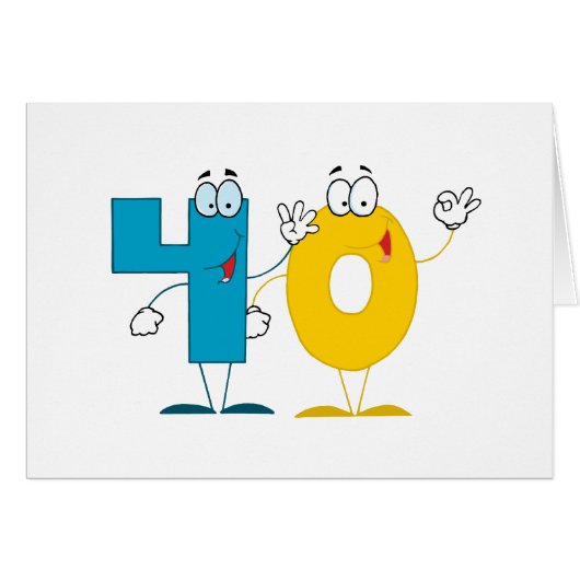 Happy Number 40 Cards (Front Horizontal)