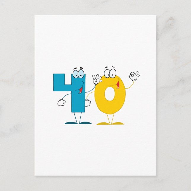 Happy Number 40 Postcard (Front)
