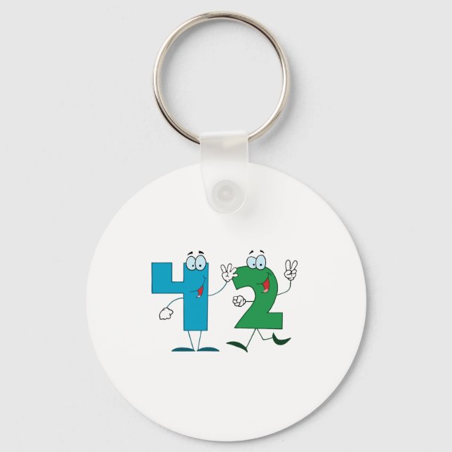 Happy Number 42 Keychain (Front)